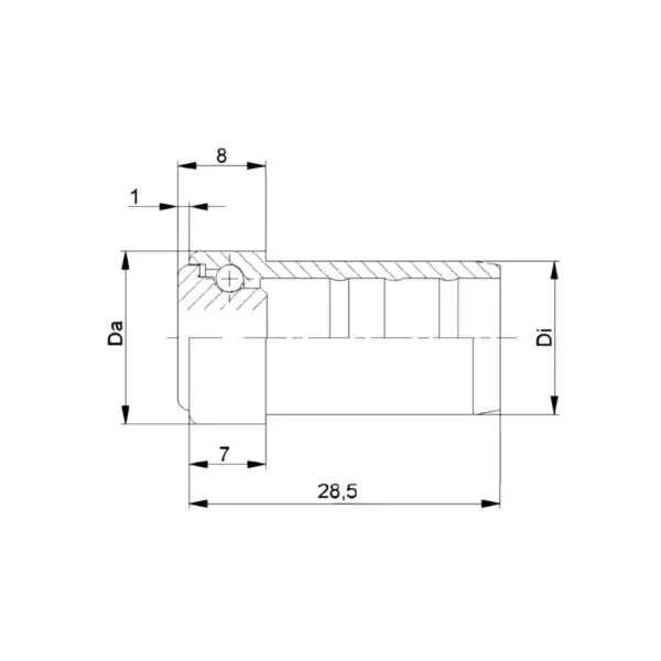 KTR-16x1,0.00.6 Plastik Rulo Başlığı - Görsel 2