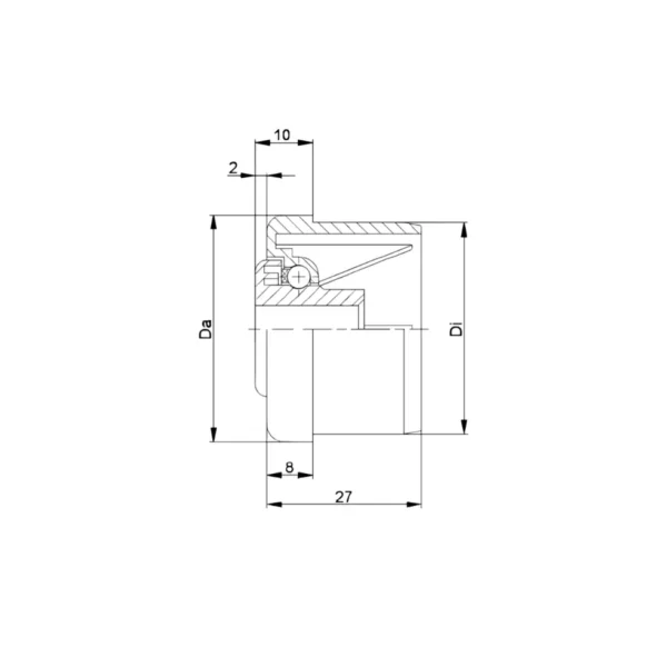 KTR-40x1,5.00.10 Plastik Rulo Başlığı - Görsel 2