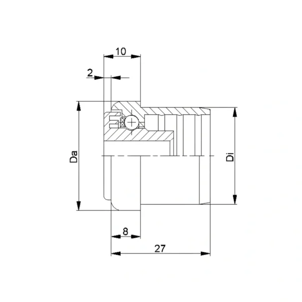 KTR-30x1,0.00.10 Plastik Rulo Başlığı - Görsel 2