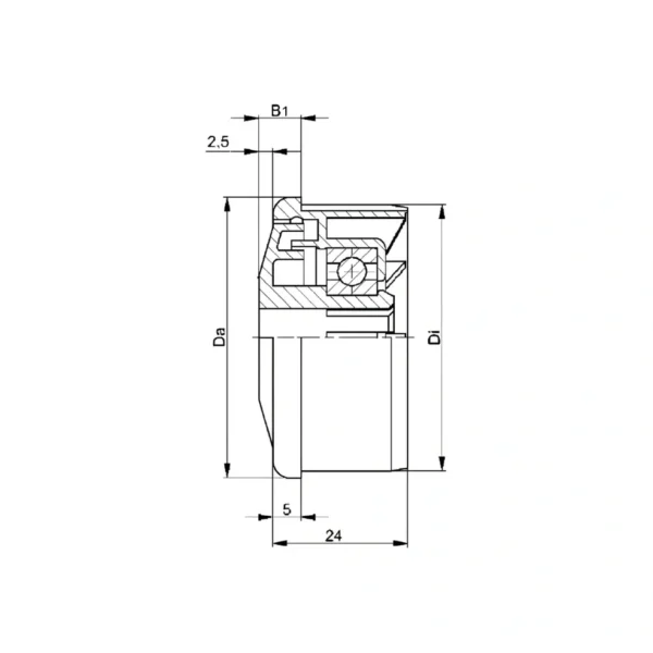 KTR-60x1,5.30.12 Plastik Rulo Başlığı Dizme Bilyalı - Görsel 2